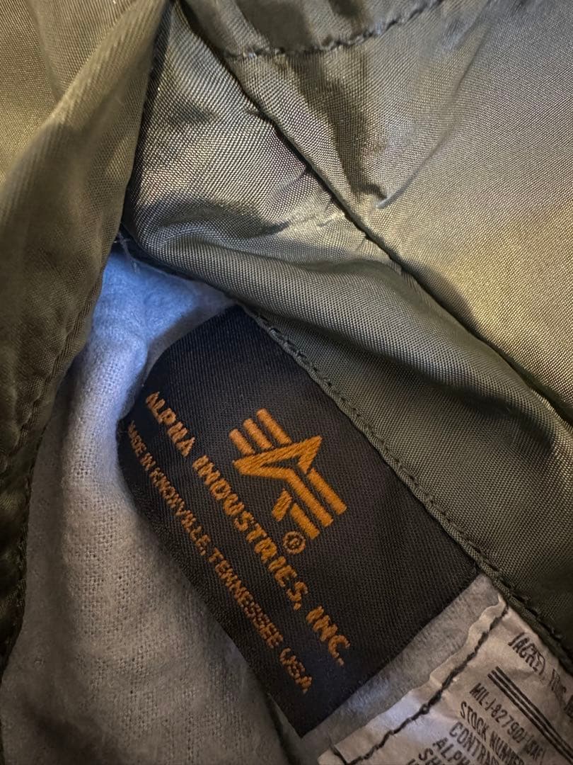 ALPHA ma-1 90s XL TALL レアサイズ　ビンテージ　USA製