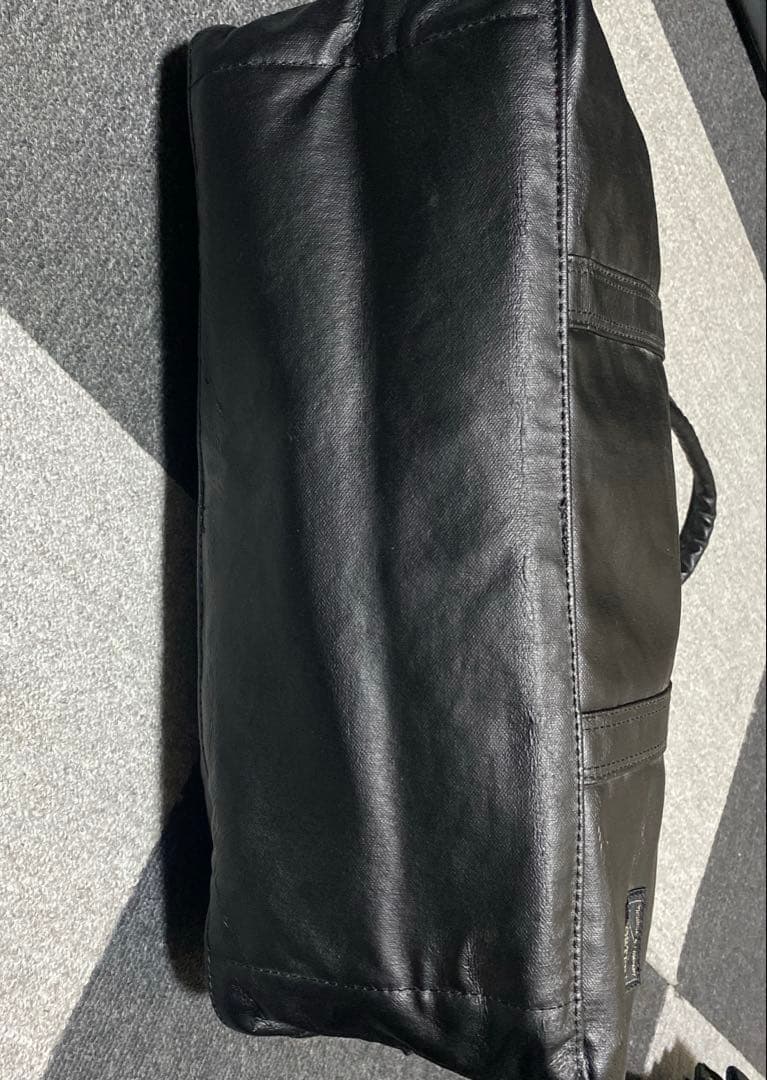 にこ PORTERフリースタイル ブラックボストンバッグ