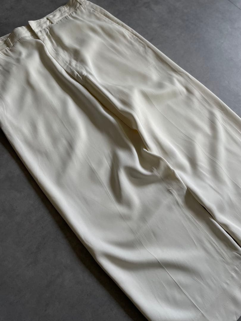 山*鶏様 Special! 50s ホワイトレーヨンギャバスラックス 極太 ロカ