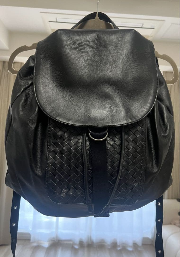 BOTTEGA VENETA バックパック リュックサックカーフレザーブラック