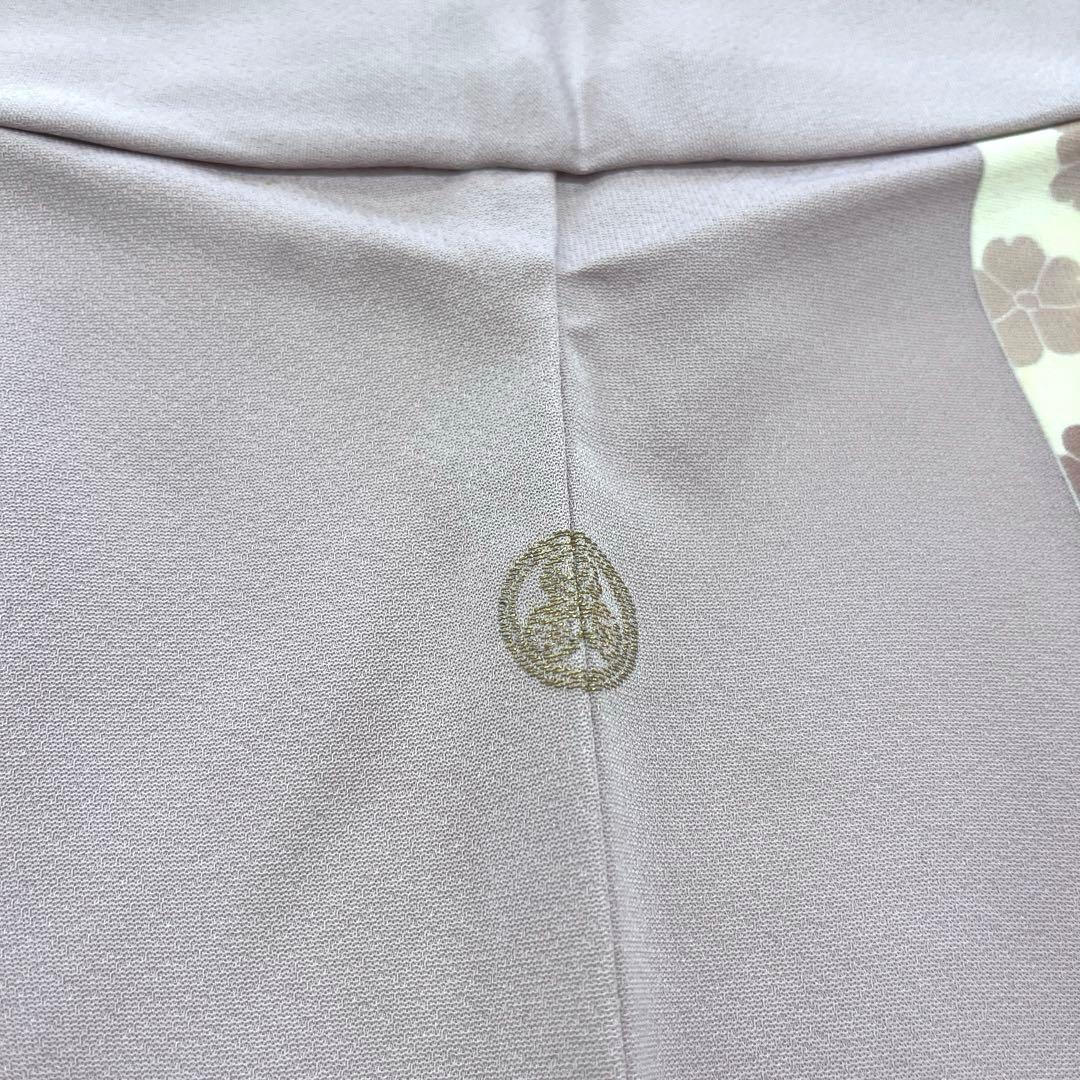 正絹 訪問着 扇面重文(未使用品)袋帯セット【裄69cm】