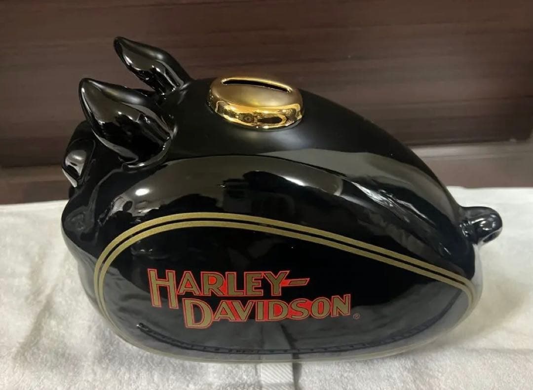 ハーレーダビッドソン ブタ 貯金箱 箱付き