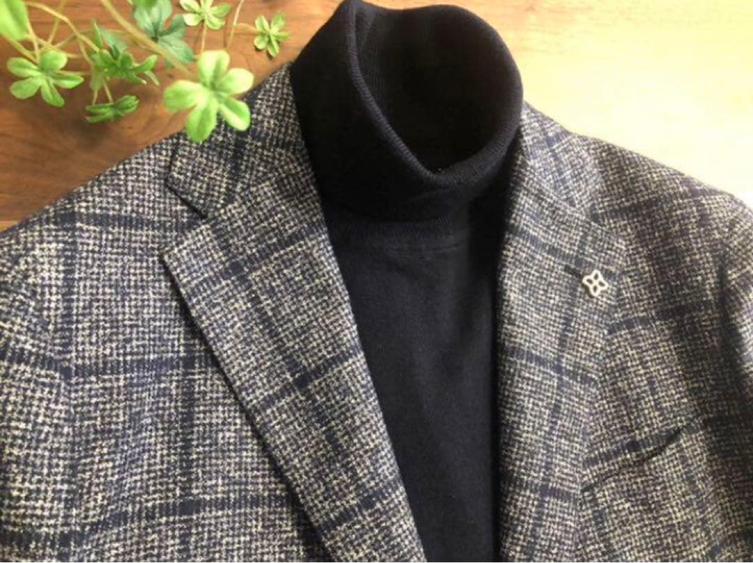 【秋冬】TAGLIATOREタリアトーレネイビーウィンドウペンジャケット48