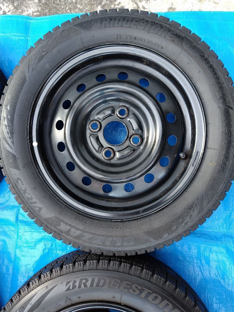 155/65R14【1/2】スタッドレスタイヤ・鉄ホイール付、2分割の内の2本