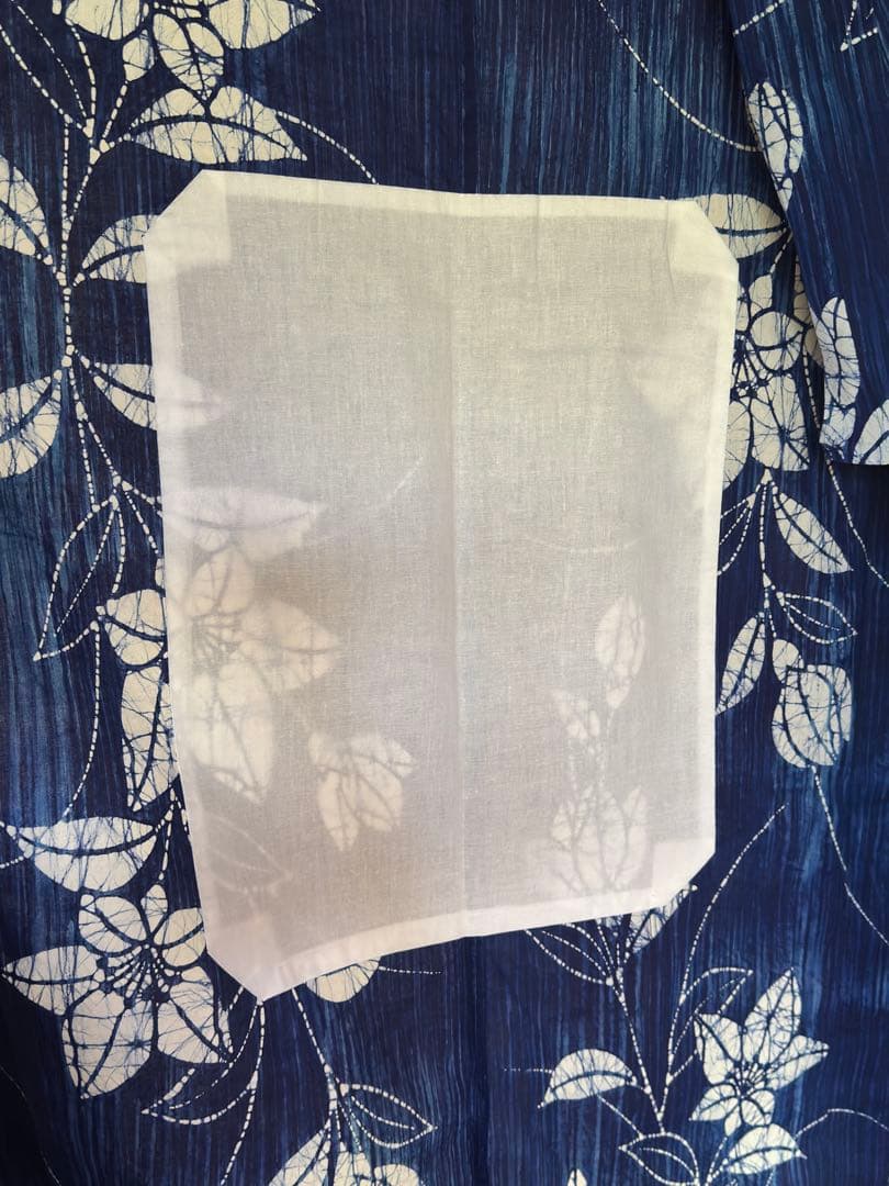 希少【竺仙】未使用しつけ糸付き⭐︎ろうけつ染め⭐︎桔梗　青　浴衣