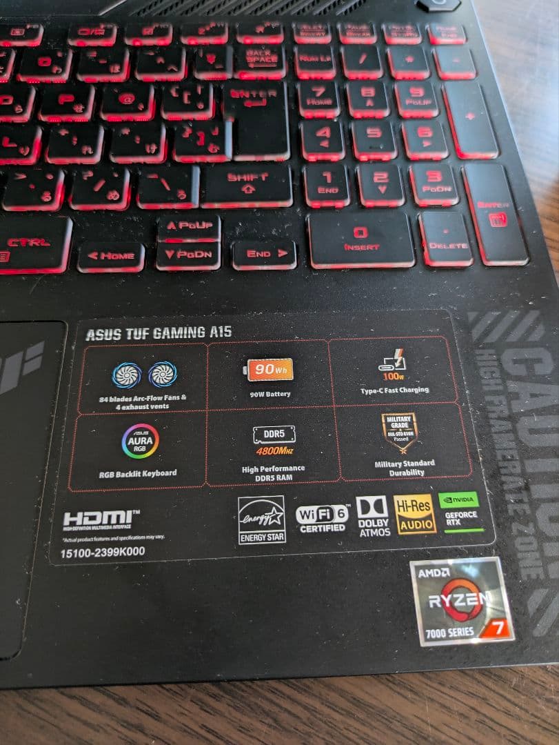 Q*a様 ASUS TUF Gaming ノートPC FA507　ジャンク品