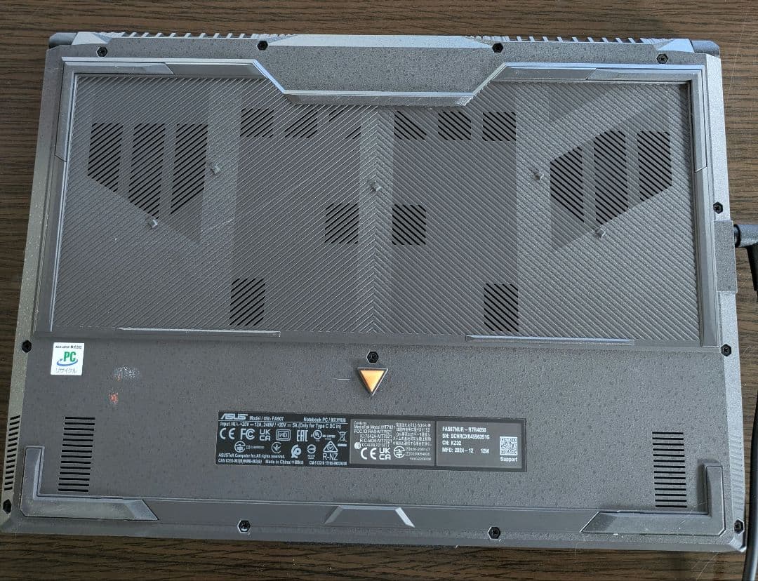 Q*a様 ASUS TUF Gaming ノートPC FA507　ジャンク品