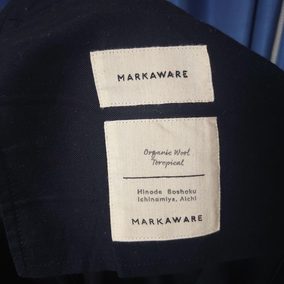 マーカウェア 21aw ペグトッププリーツパンツ　表記サイズ:2 ブラック