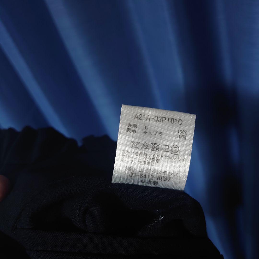 マーカウェア 21aw ペグトッププリーツパンツ　表記サイズ:2 ブラック