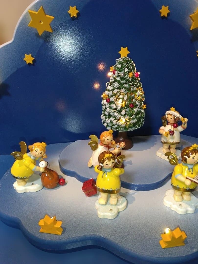 ドイツ　ザイフェン　ローテンブルク天体　間奏曲　天使の置物 LED