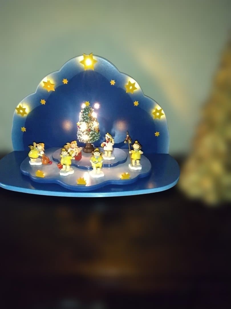 ドイツ　ザイフェン　ローテンブルク天体　間奏曲　天使の置物 LED