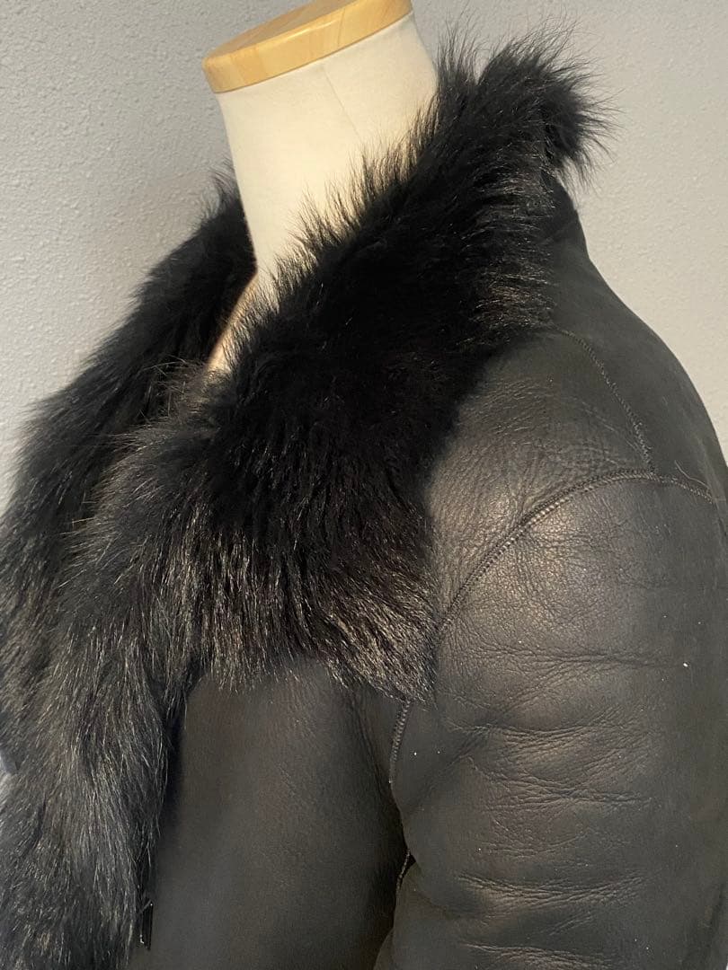 【ドラ公式アカウント】GUCCIリアルファームートンジャケット黒サイズ40