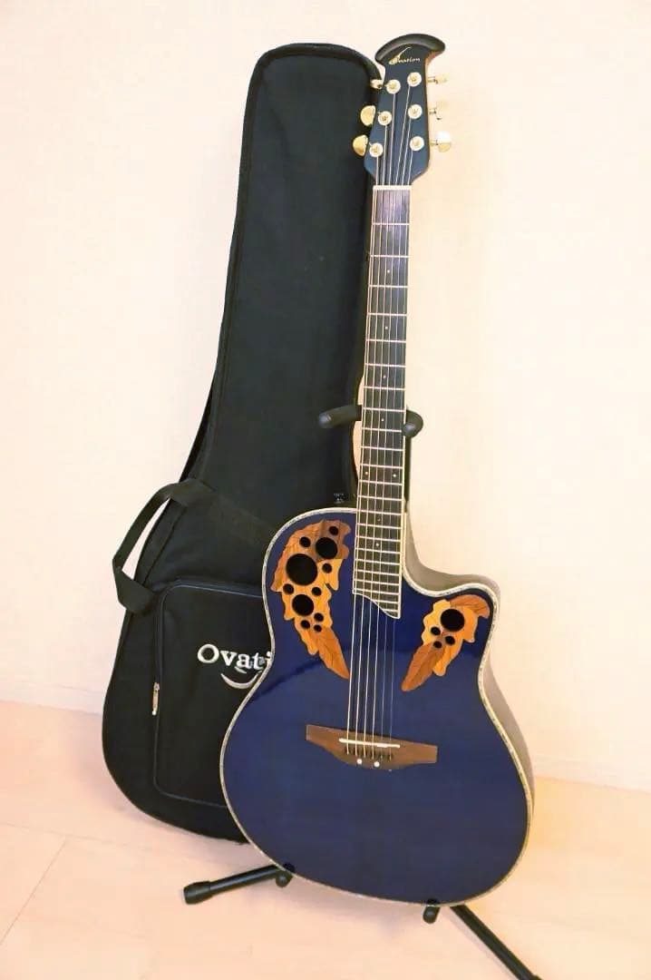 ＜動作美品＞OVATION CC44 ケース付き　ブルー