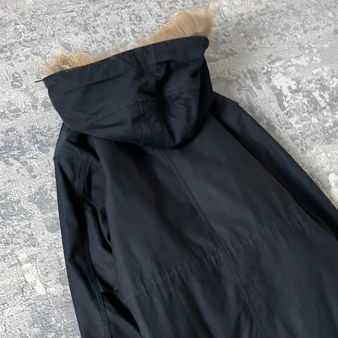 【3WAY】フレッドペリー モッズコート ライナー ラクーンファー 刺繍 M 紺