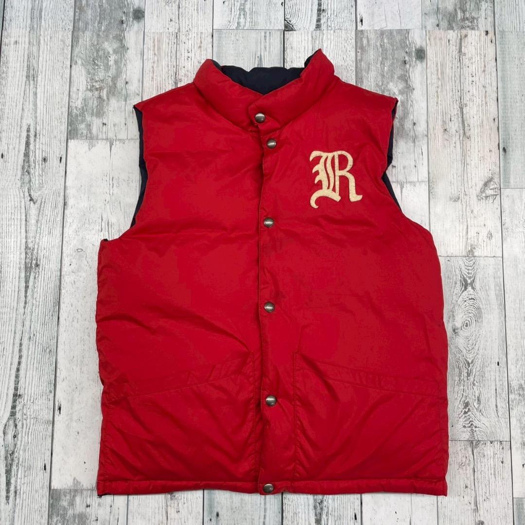 ポロラルフローレン　ダウンベスト L 　リバーシブル(ネイビー/レッド)