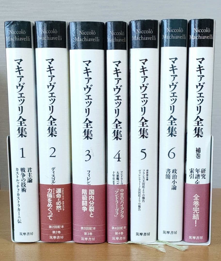 マキァヴェッリ全集 全６巻、補巻