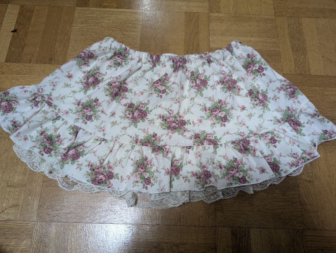 希少 リズリサ 平成 花柄 レース ミニスカート