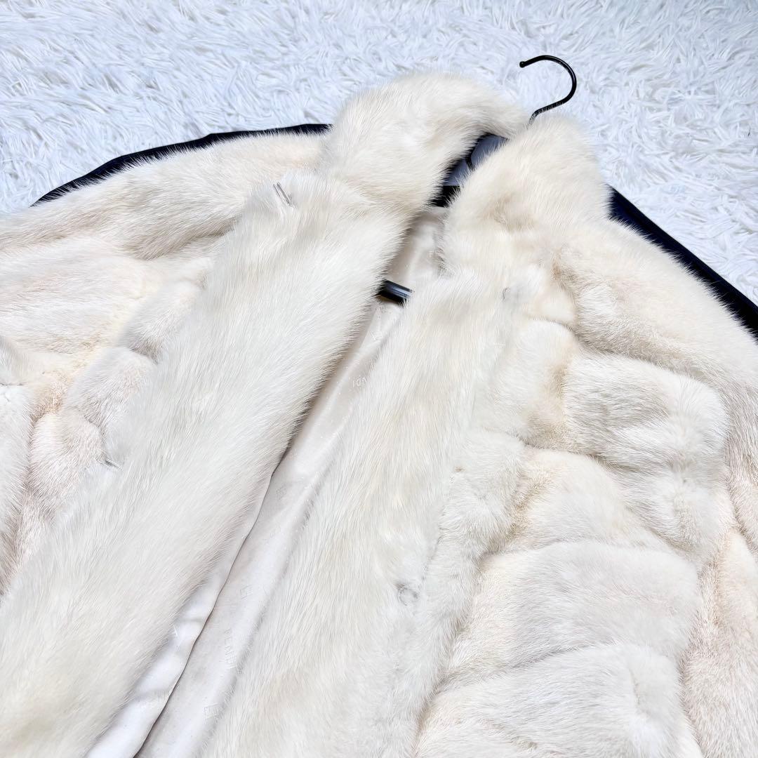 激レア FENDI マキシ丈 パールミンクファー ロングコート 本毛皮 毛並み◎
