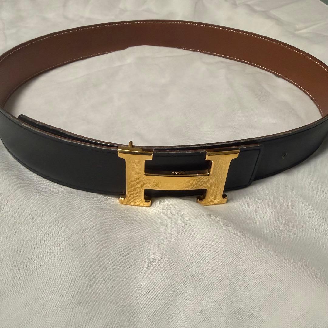 エルメス バックルベルト75cm リバーシブル ゴールドバックル 正規品