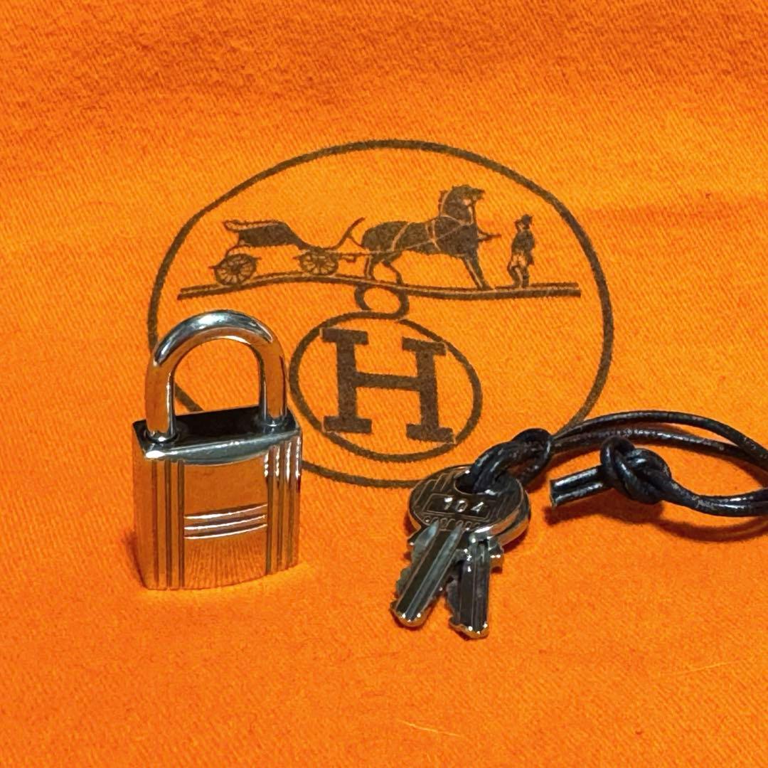 HERMESエルメス カデナ パドロック 南京錠 No.104 鍵２本 シルバー