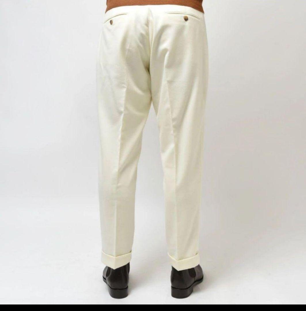 Berwich scotch アイボリー　フランネル 42　スラックス　毛