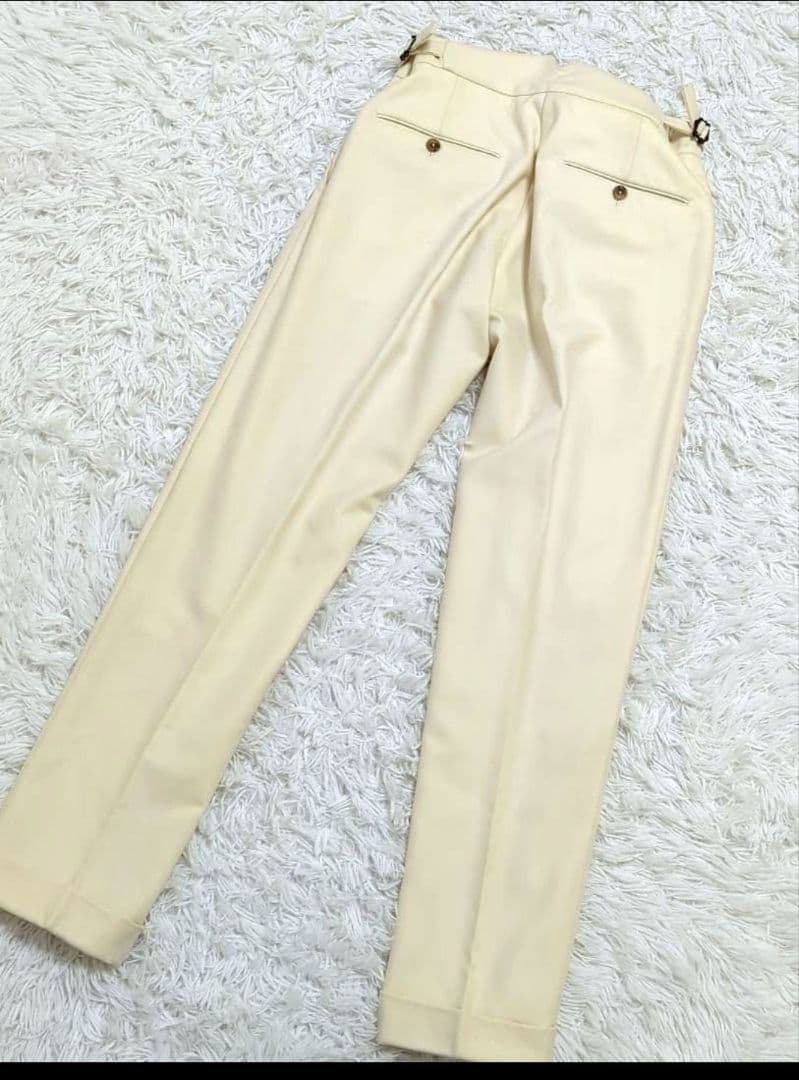 Berwich scotch アイボリー　フランネル 42　スラックス　毛