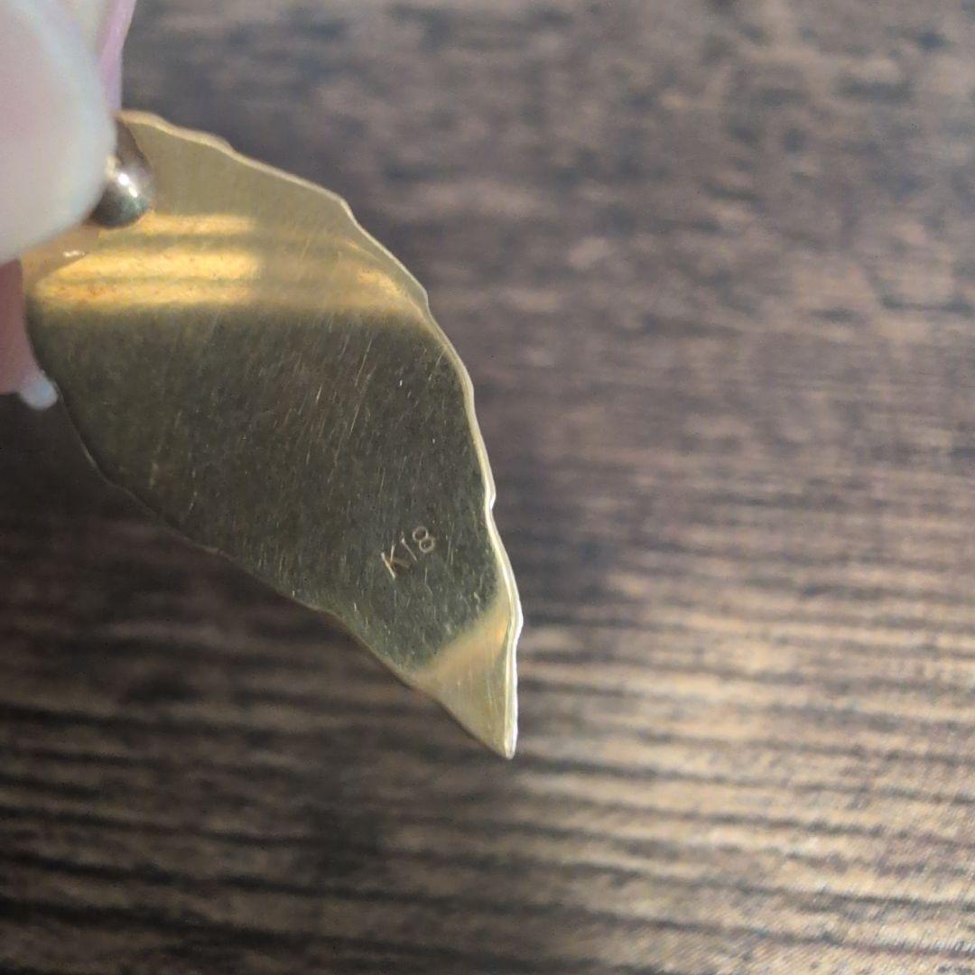 リーフ ネックレス トップ ペンダント 葉っぱ k18