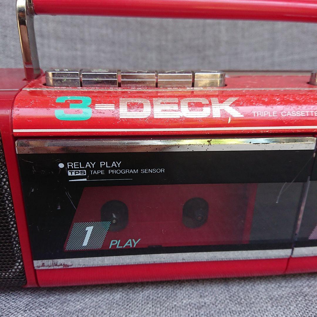 ナショナル　ラジカセ　RX-F333　3連カセット　ジャンク品