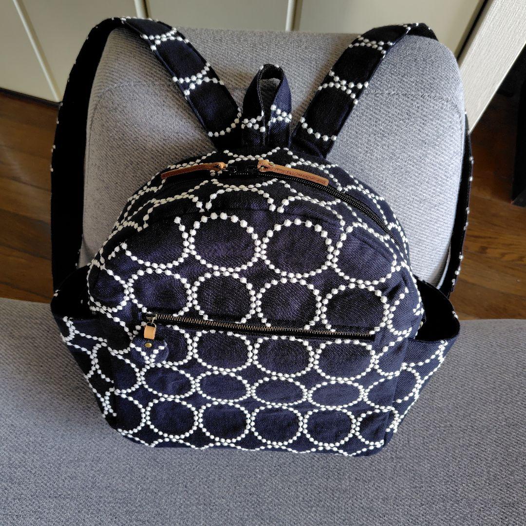 ミナペルホネン両開きリュックハンドメイドバック