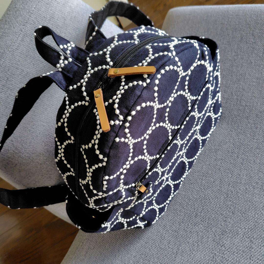 ミナペルホネン両開きリュックハンドメイドバック