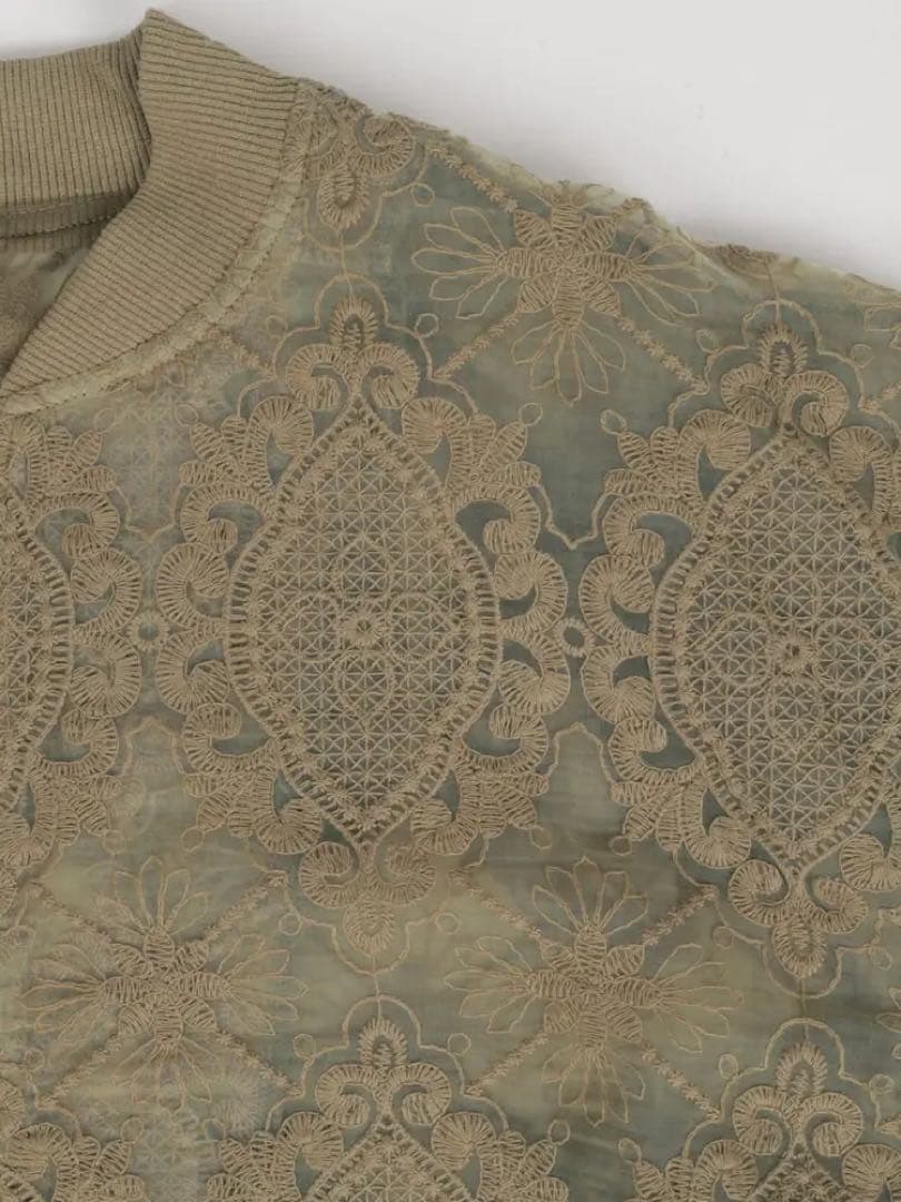 新品★ヤマダヤ　Vin ヴァン　ダブルジップチュールレースブルゾン　ベージュ