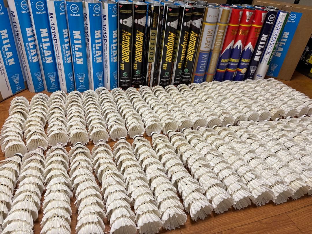 【中古】バドミントンシャトル480個（40ダース）ノック用等に