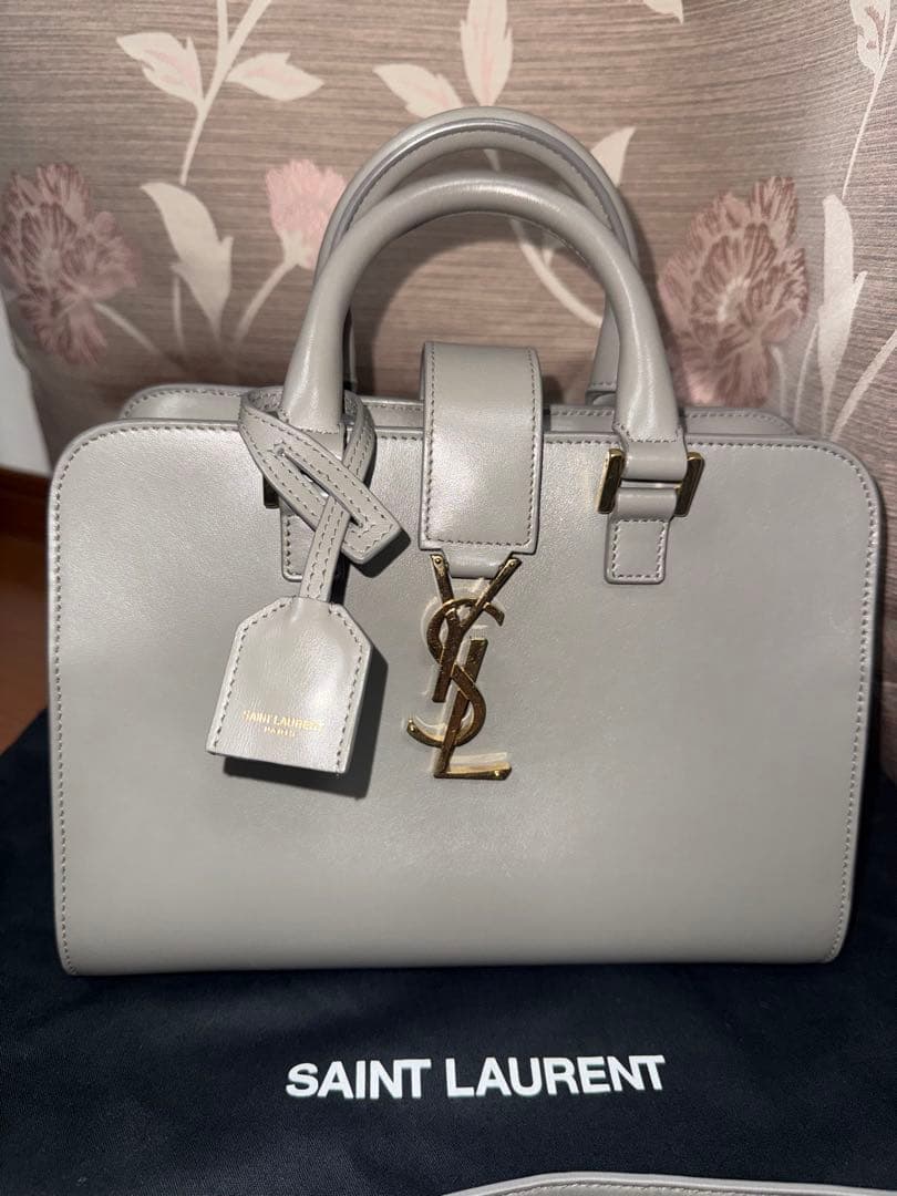 SAINT LAURENT グレー ハンドバッグ