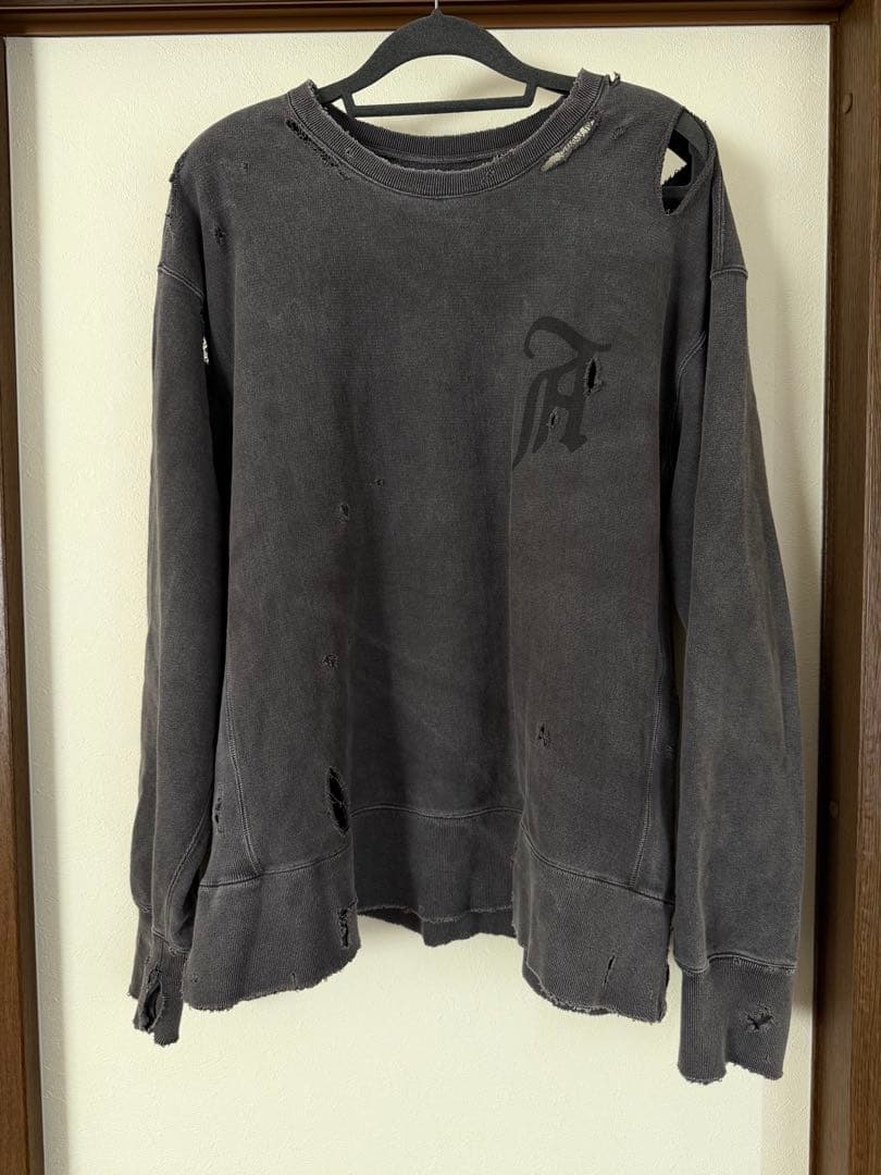 ANCELLM アンセルム CRASH SWEAT ダメージ スウェット