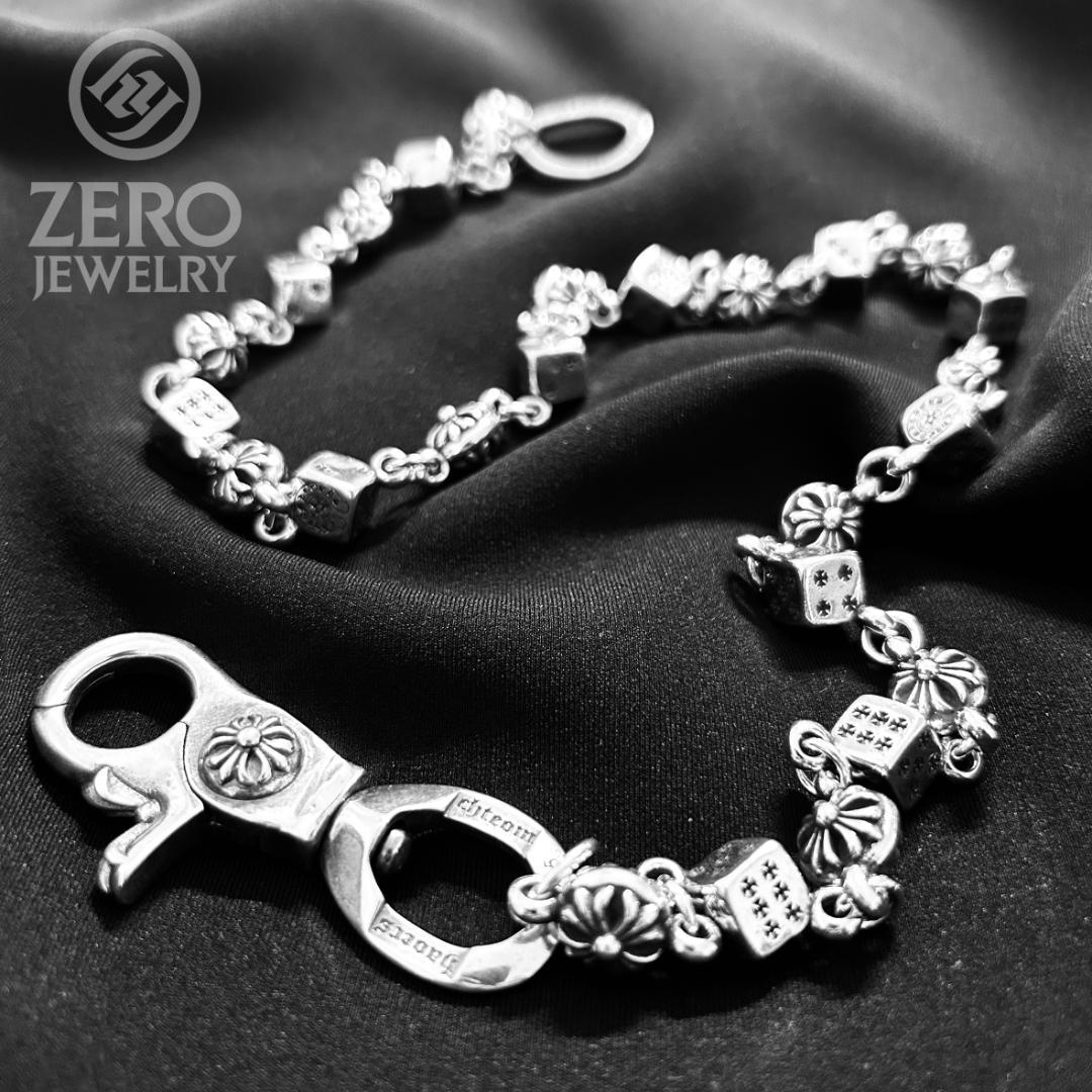 【★即日発送★925刻印】62cmクロスボール＆ダイス ウォレット