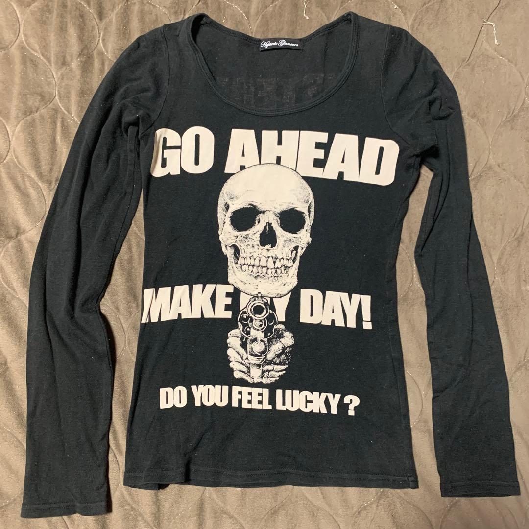 Hysteric Glamour スカルプリント 長袖Tシャツ　ロンT