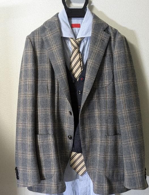 定価12.8万 ラルディーニ メンズテーラードジャケット ウール カシミヤ 48