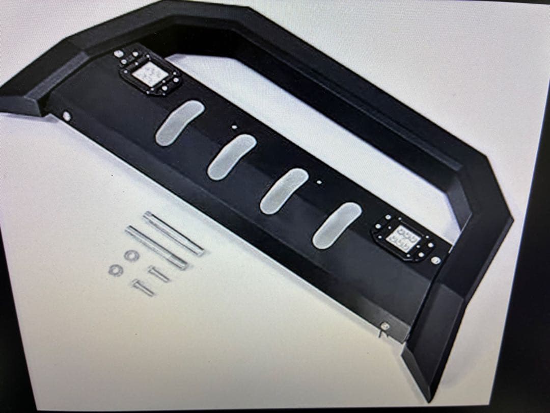 200系　ハイエース　標準　バンパーガード　フォグ付き　マットブラック