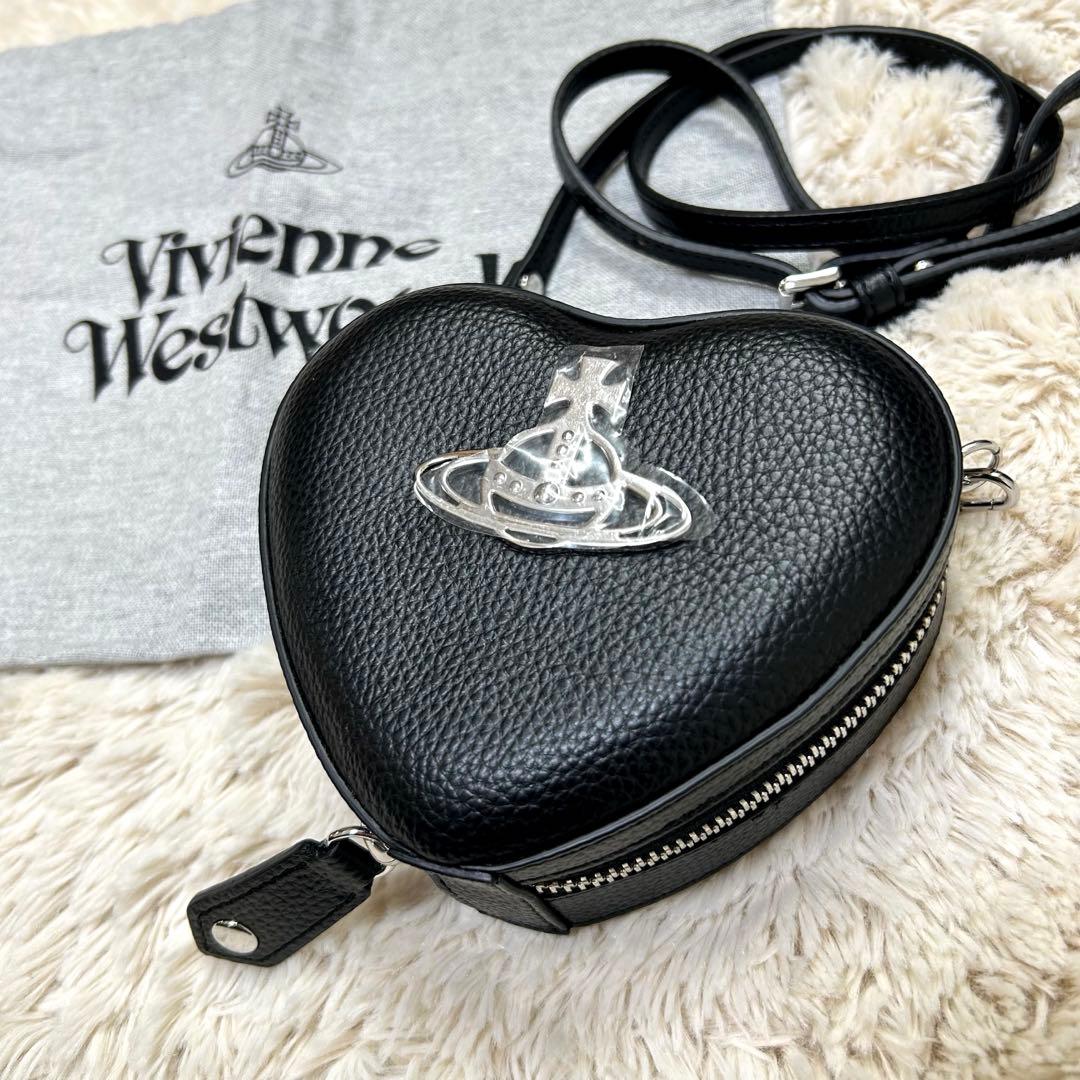 極美品✨ヴィヴィアンウエストウッド　ルイーズハート ショルダーバッグ オーブ 黒