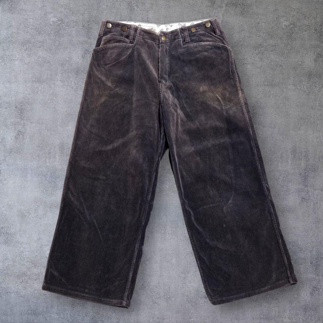 ​【鬼フェード】BEN DAVIS ゴリラカット 太畝コーデュロイ ワイドパンツ