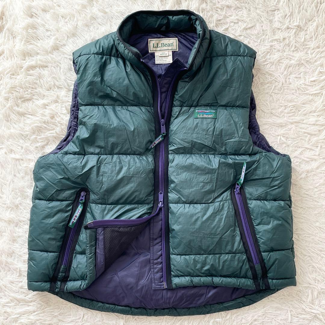 L.L.Bean フェアフィールド ベスト 好配色 ダブルジップ ドローコード