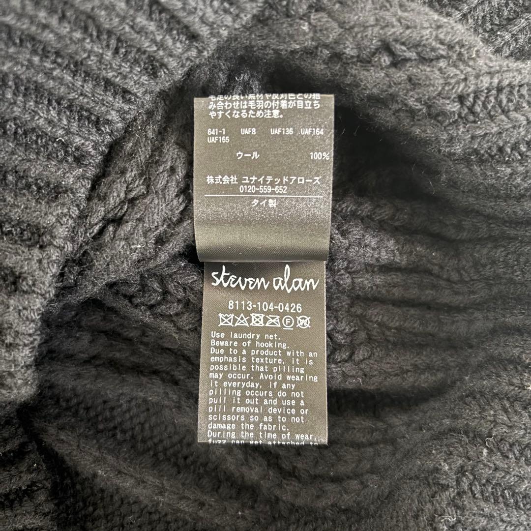 Steven Alan フィッシャーマン ニットMスティーブン•アラン ブラック