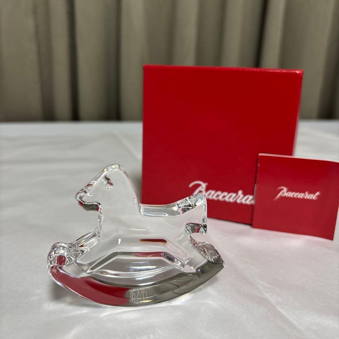 新品未使用品‼️baccarat バカラ置物　ペーパーウエイト　ロッキングホース
