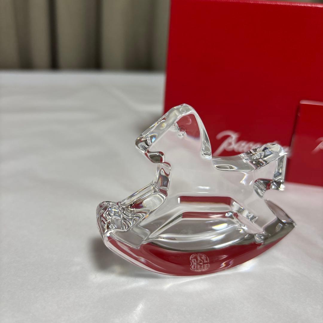 新品未使用品‼️baccarat バカラ置物　ペーパーウエイト　ロッキングホース