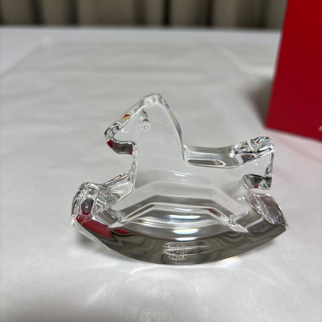新品未使用品‼️baccarat バカラ置物　ペーパーウエイト　ロッキングホース