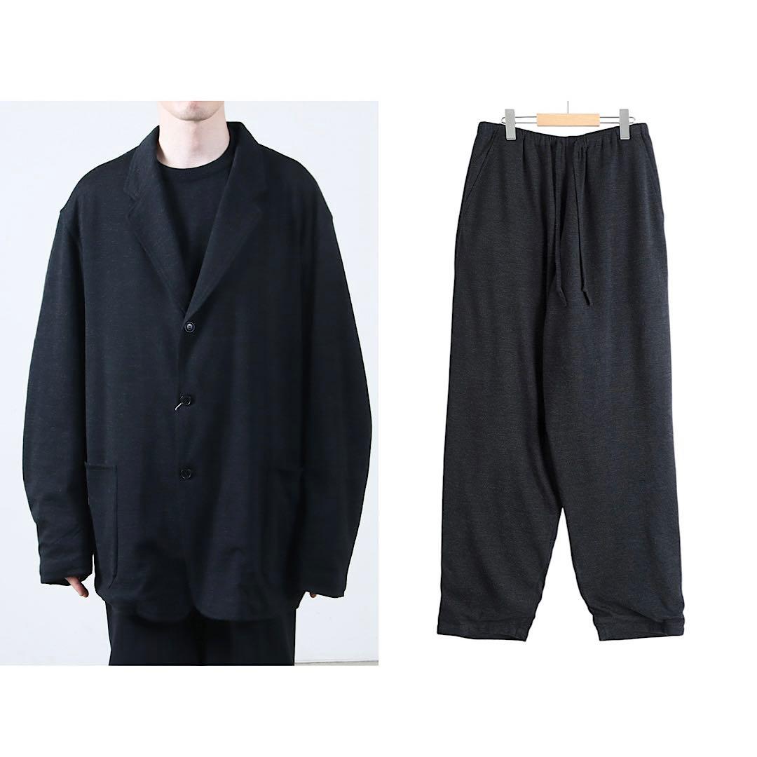 【COMOLI】25AWウールニットジャケット/テーパードパンツ セットアップ