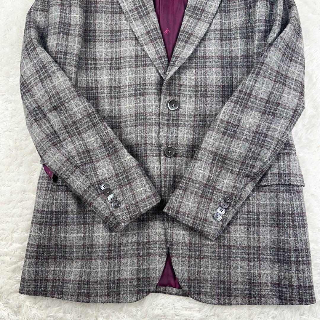 お*ぎ様 現行　イザイア　カプリ　ジャケット　セットアップ　グレンチェック　灰色
