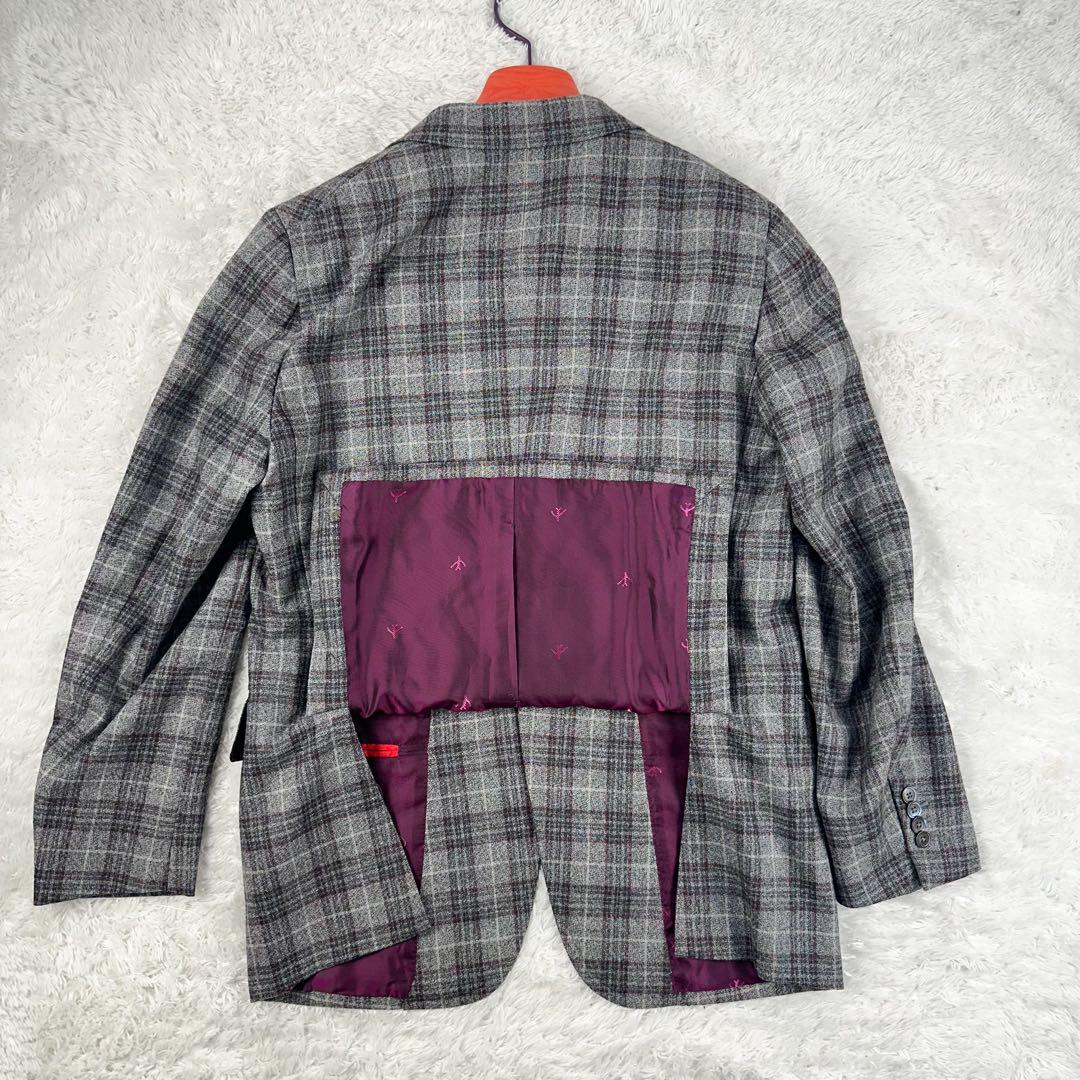 お*ぎ様 現行　イザイア　カプリ　ジャケット　セットアップ　グレンチェック　灰色