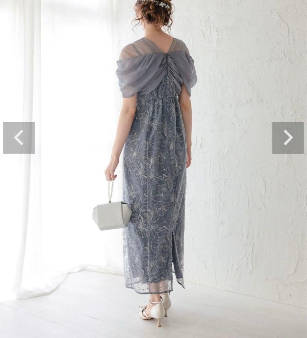 Dorry Doll ドレープデザインスパンコールドレス お呼ばれドレス