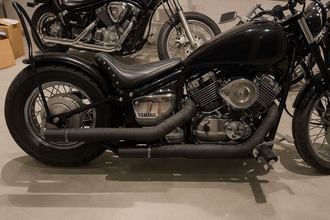 ドラッグスター400 ドラッグパイプマフラー 70φ